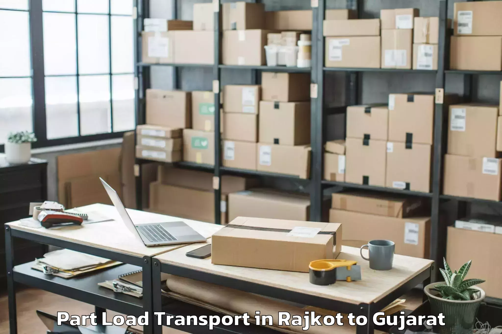 Get Rajkot to Gussar Part Load Transport